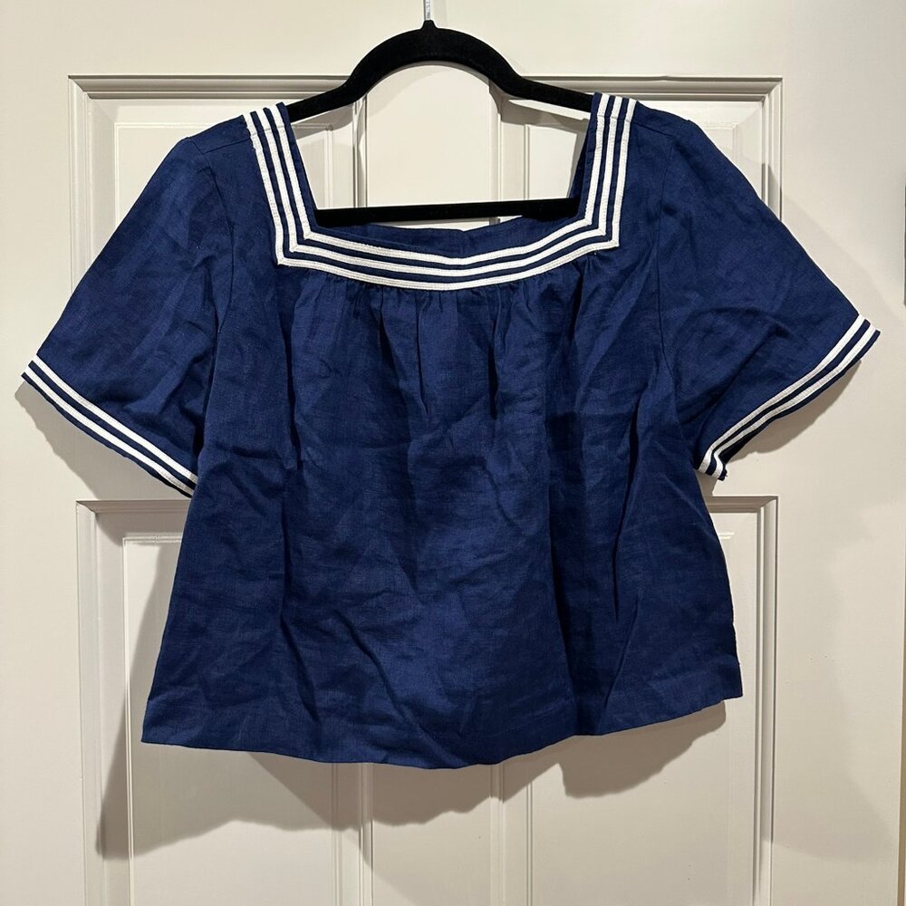 Sailor squareneck top Jcrew